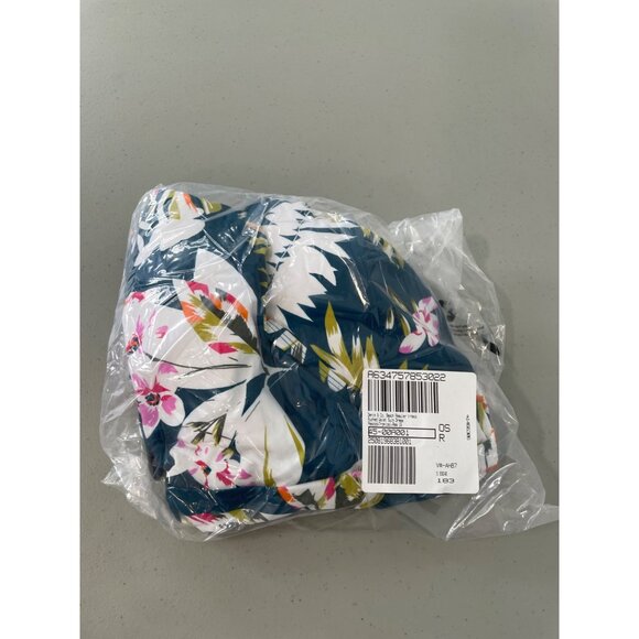 Denim and Co Beach Regular V Neck Ruched Waist Swim Dress Sz 16 Peacock Tropical - Picture 4 of 7